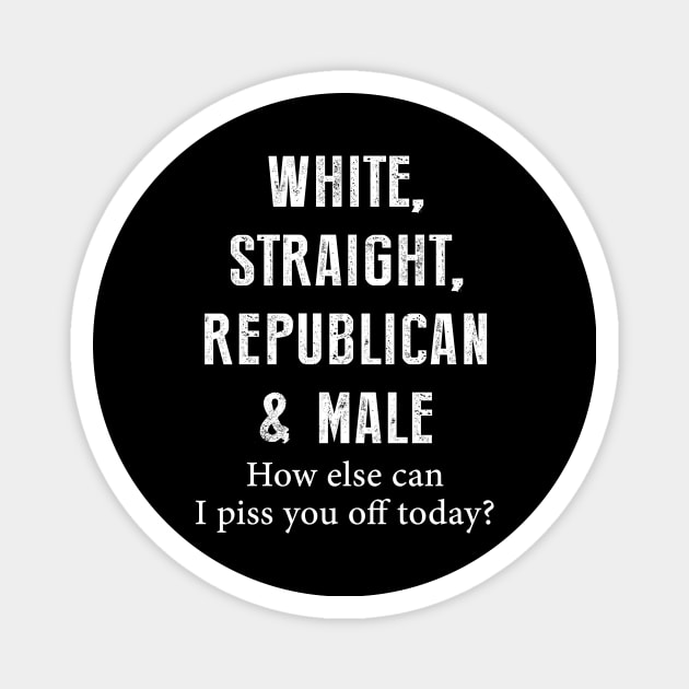 White, straight, republican and male Magnet by outdoorlover